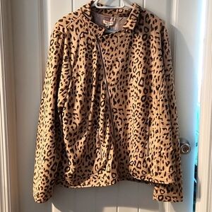 Leopard print jacket. Size 2x.